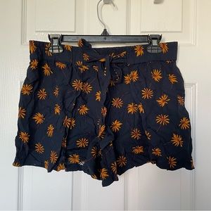 Madewell Navy Blue Floral Shorts Women's Size Medium